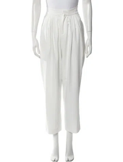 Pre-owned Ronny Kobo Straight Leg Pants In White