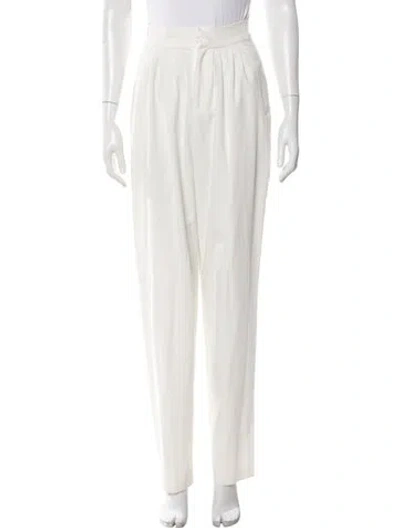 Pre-owned Ronny Kobo Straight Leg Pants In White