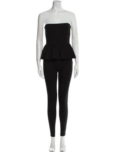 Pre-owned Ronny Kobo Strapless Jumpsuit In Black