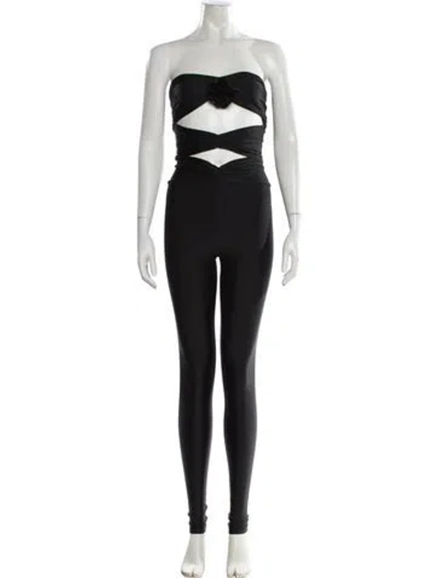 Pre-owned Ronny Kobo Strapless Jumpsuit In Black