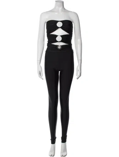 Pre-owned Ronny Kobo Strapless Jumpsuit In Black