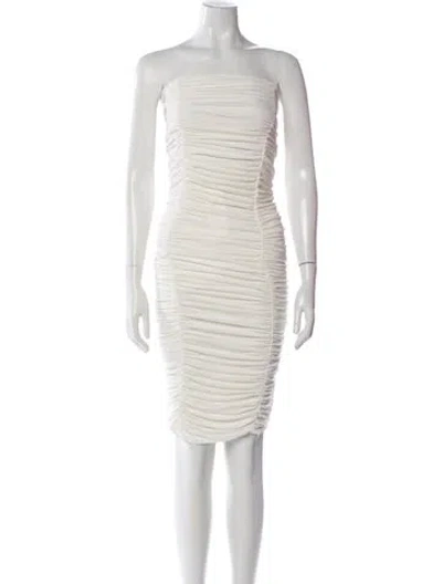 Pre-owned Ronny Kobo Strapless Knee-length Dress W/ Tags In Neutral