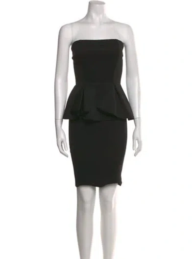 Pre-owned Ronny Kobo Strapless Mini Dress In Black