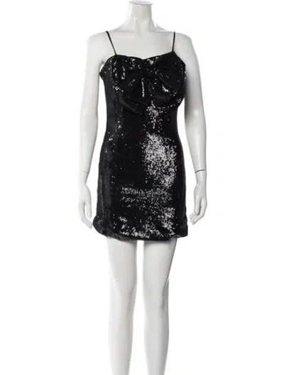 Pre-owned Ronny Kobo Strapless Mini Dress In Black
