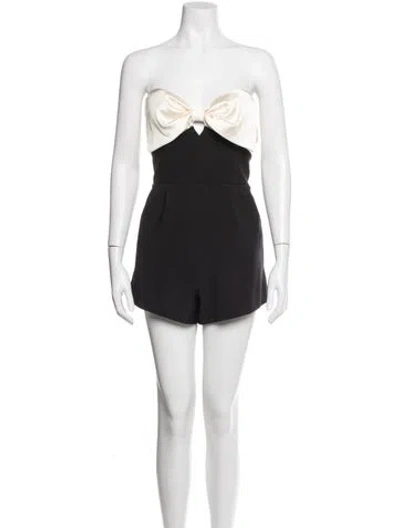Pre-owned Ronny Kobo Strapless Romper W/ Tags In Black