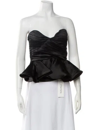 Pre-owned Ronny Kobo Strapless Top W/ Tags In Black