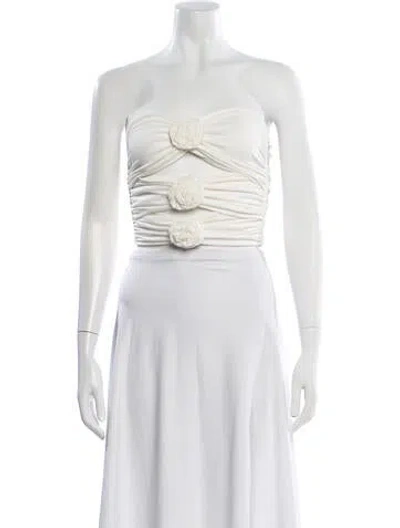 Pre-owned Ronny Kobo Strapless Top W/ Tags In White