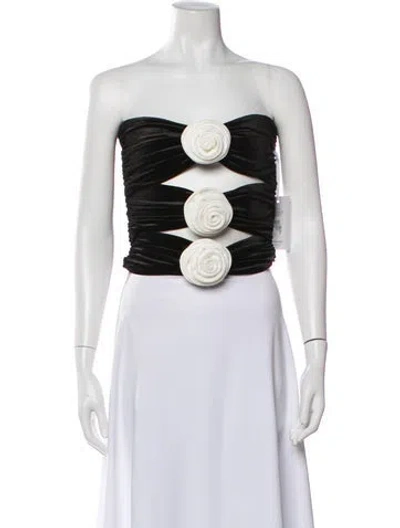 Pre-owned Ronny Kobo Strapless Top In White
