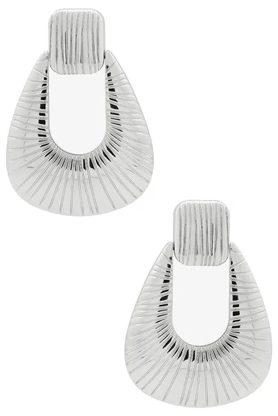 RONNY KOBO STRIATED DOOR KNOCKER EARRING