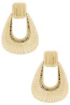 Ronny Kobo Striated Door Knocker Earring