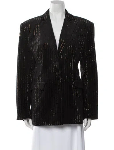 Pre-owned Ronny Kobo Striped Evening Jacket In Black