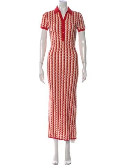 Pre-owned Ronny Kobo Striped Long Dress In Multi