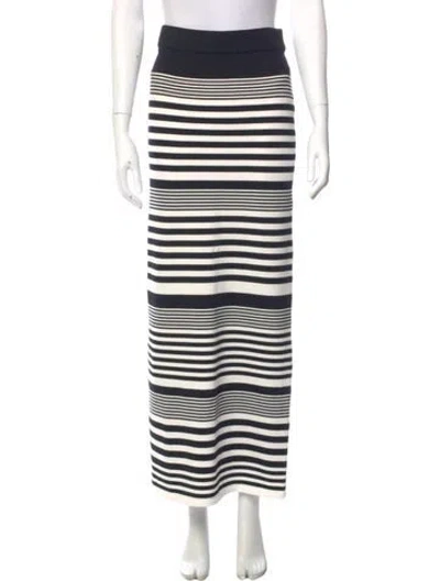 Pre-owned Ronny Kobo Striped Midi Length Skirt In Multi