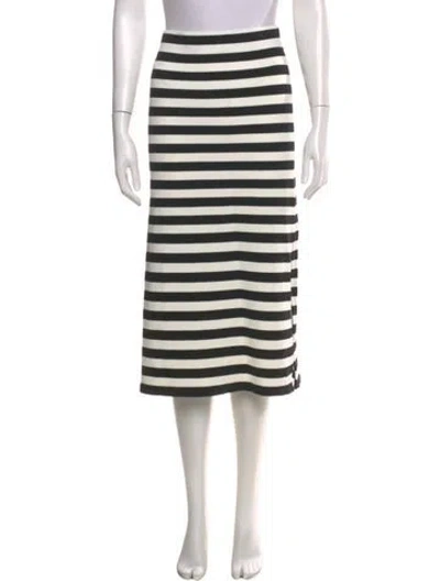 Pre-owned Ronny Kobo Striped Midi Length Skirt W/ Tags In Multi