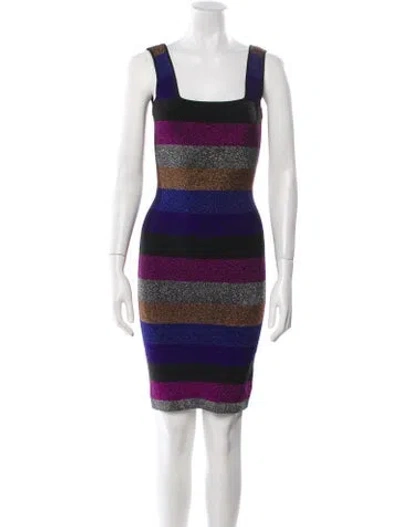 Pre-owned Ronny Kobo Striped Mini Dress