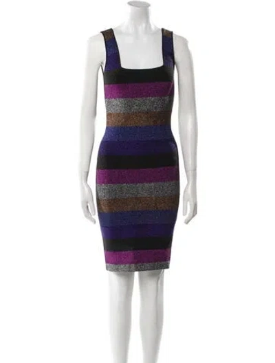 Pre-owned Ronny Kobo Striped Mini Dress