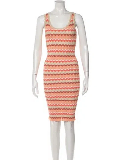 Pre-owned Ronny Kobo Striped Mini Dress W/ Tags In Orange