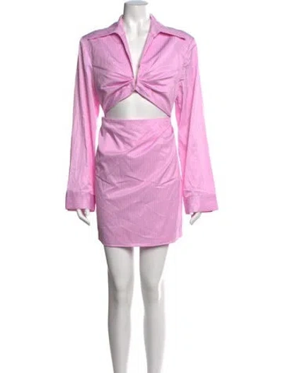 Pre-owned Ronny Kobo Striped Mini Dress W/ Tags In Pink