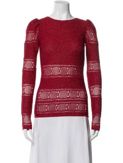 Pre-owned Ronny Kobo Striped Scoop Neck Sweater