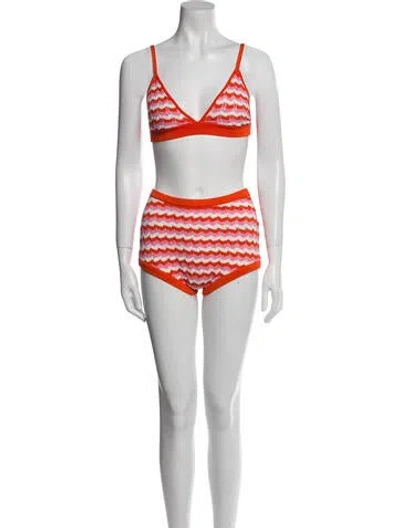 Pre-owned Ronny Kobo Striped Short Set In Multi