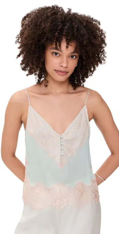 Ronny Kobo Suraiya Satin Tank Sage In White