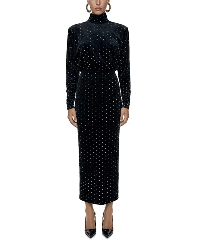 Ronny Kobo Tamra Embellished Dress In Black