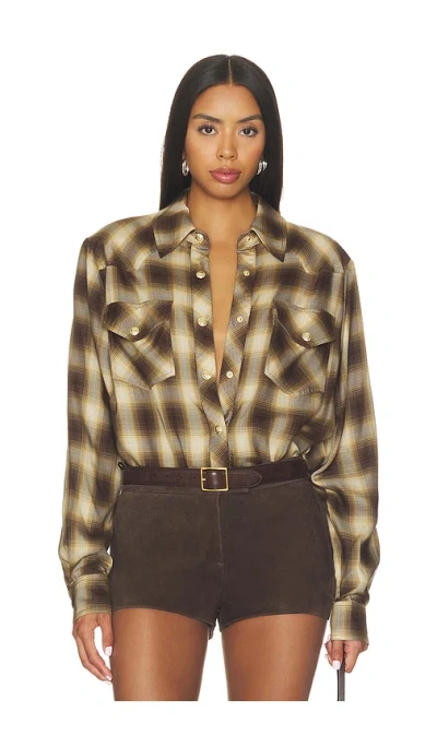 Ronny Kobo Tatie Shirt In Brown