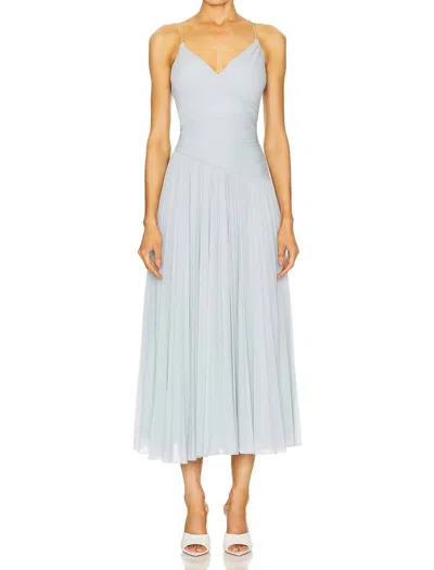 Ronny Kobo Tay Pleated Dress In Glacier In Gray