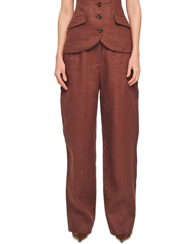 Ronny Kobo Teresa Linen Pants In Basalt In Multi