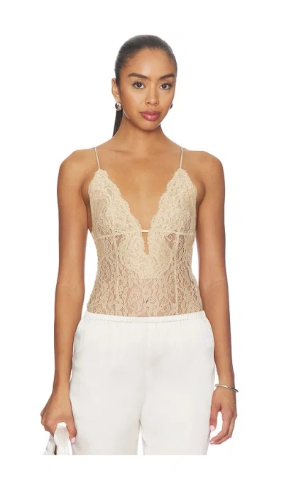 Ronny Kobo Terry Bodysuit In Gold