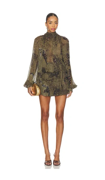 Ronny Kobo Tonchi Dress In Green