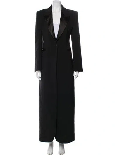 Pre-owned Ronny Kobo Trench Coat In Black