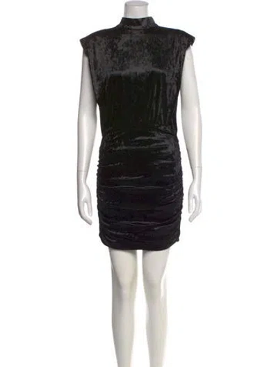 Pre-owned Ronny Kobo Turtleneck Mini Dress W/ Tags In Black