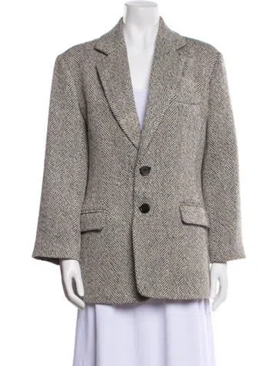 Pre-owned Ronny Kobo Tweed Pattern Blazer In Multi