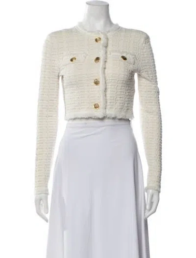 Pre-owned Ronny Kobo Tweed Pattern Jacket In Neutrals