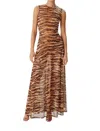 Ronny Kobo Uzina Mesh Dress In Animal Print In Multi