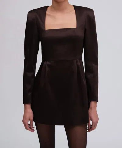 Ronny Kobo Valentina Dress In Chocolate Brown In Multi