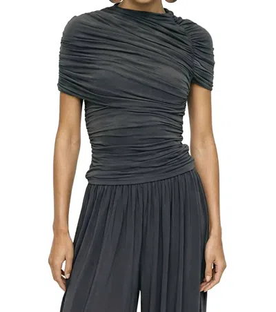 Ronny Kobo Vega Top In Charcoal In Black