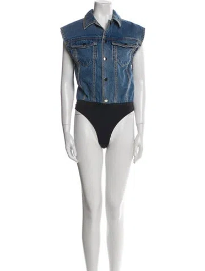 Pre-owned Ronny Kobo Vest In Blue
