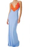 Ronny Kobo Vito Dress In Blue In Blue