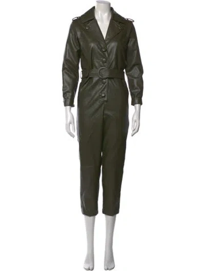 Pre-owned Ronny Kobo V-neck Jumpsuit In Green