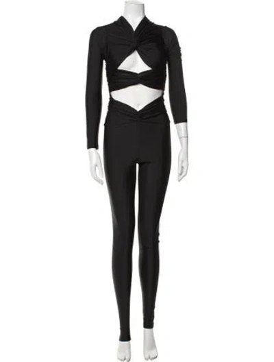 Pre-owned Ronny Kobo V-neck Jumpsuit W/ Tags In Black