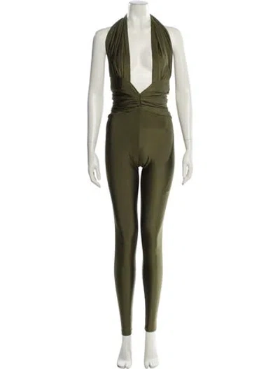 Pre-owned Ronny Kobo V-neck Jumpsuit W/ Tags In Green