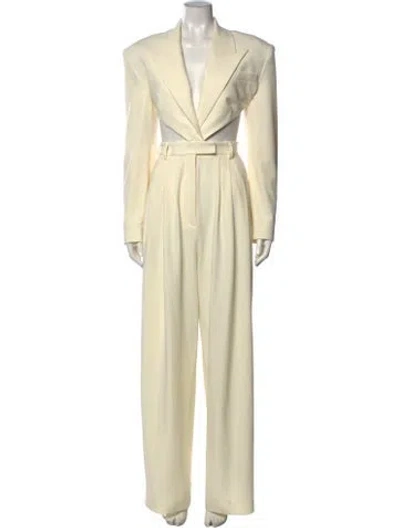 Pre-owned Ronny Kobo V-neck Jumpsuit W/ Tags In Yellow