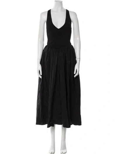 Pre-owned Ronny Kobo V-neck Long Dress In Multi
