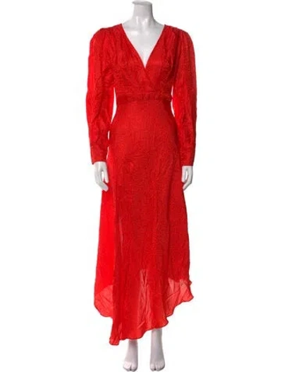 Pre-owned Ronny Kobo V-neck Long Dress W/ Tags