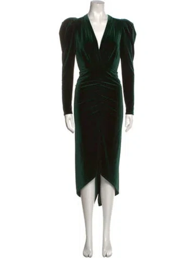 Pre-owned Ronny Kobo V-neck Long Dress W/ Tags In Green