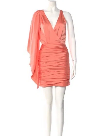 Pre-owned Ronny Kobo V-neck Mini Dress In Pink