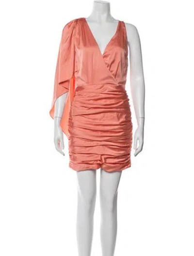 Pre-owned Ronny Kobo V-neck Mini Dress In Pink