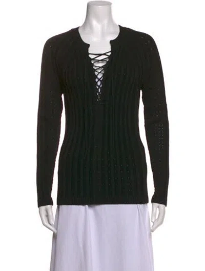 Pre-owned Ronny Kobo V-neck Sweater In Black